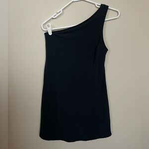 Abercrombie & Fitch Black One-Shoulder Athletic Dress